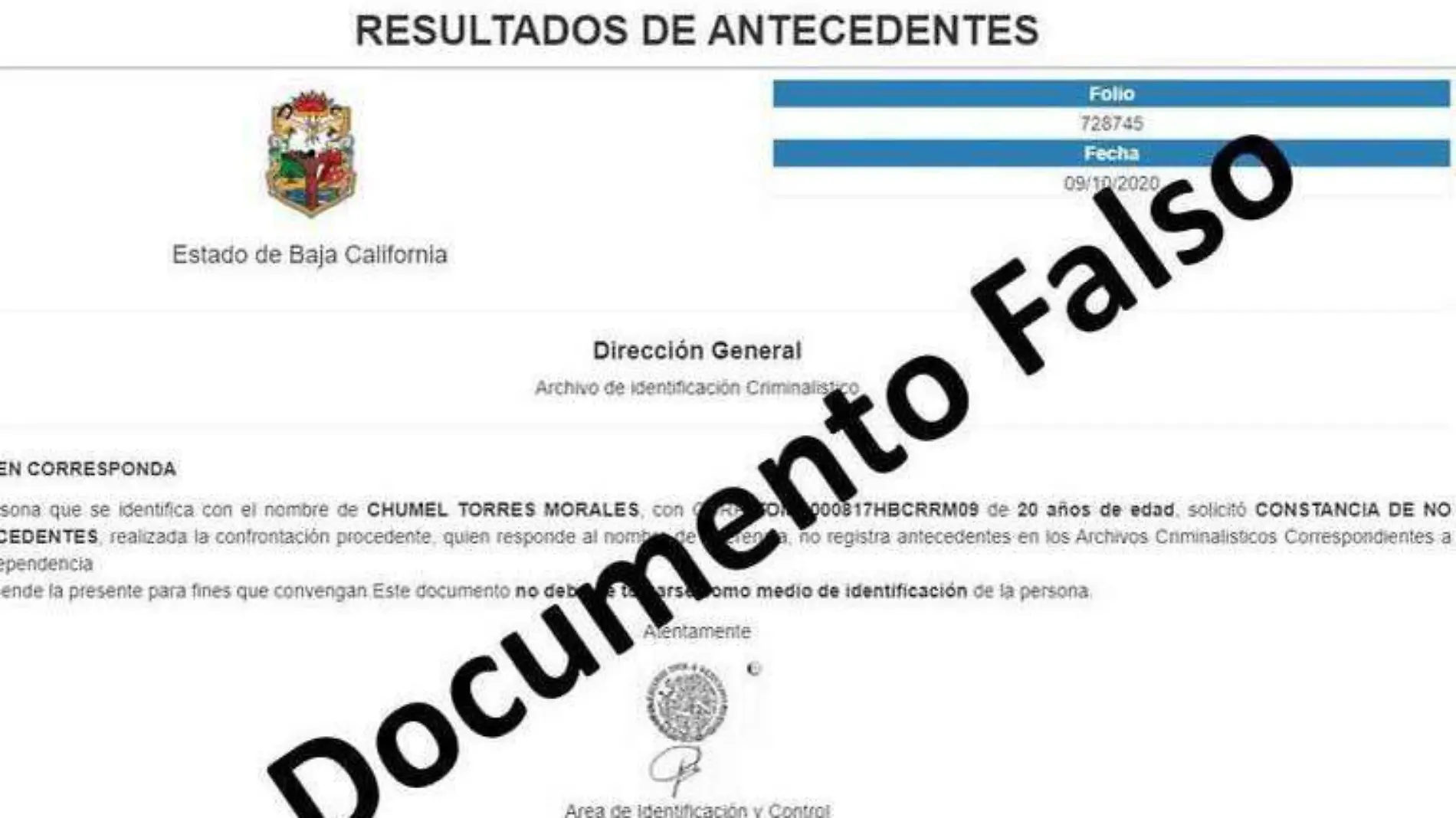 Documento falso